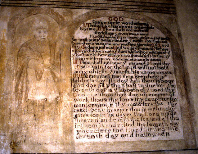 Moses with 10 Commandments, Stokesay