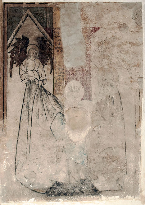 Virgin Mary, with attendant angels