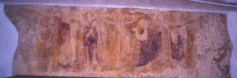 Crucifixion, with Mary and John (retable), Bapchild