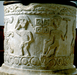 Anglo-Saxon font with Adam and Eve, Hook Norton
