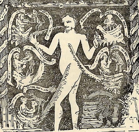Seven Deadly Sins, Little Horwood, drawing by JC Wall
