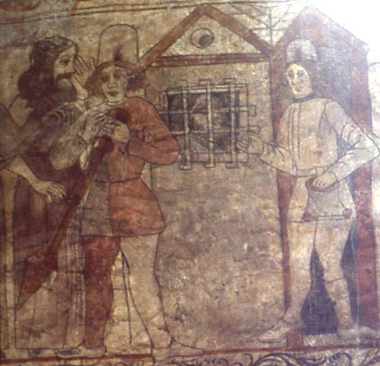 Pickering, Seven Works of Mercy, detail, Visiting the Prisoner