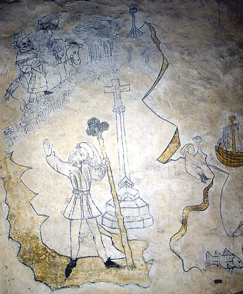St Christopher, detail, scenes from his early life