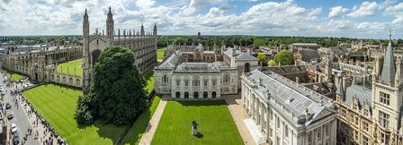 Looking West - the view includes King's College and Chapel, Clare College, the University Library, Trinity Hall and the Senate House.
