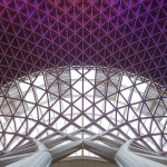 The spectacular new roof over the concourse at King's Cross Station