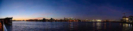 Sunset panorama from Greenwich