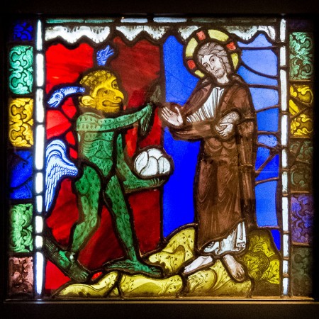 Stained Glass Panel - First Temptation of Christ - c1175