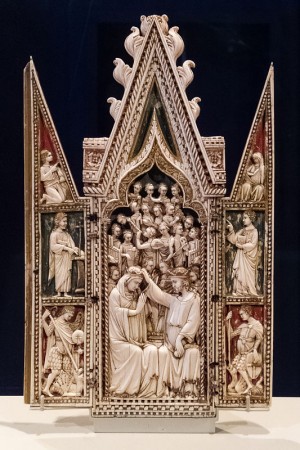 Ivory Triptych Portable Altarpiece - c1320