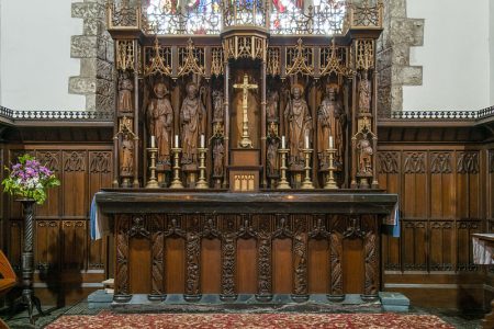 The Altar and Reredos, Crantock Church